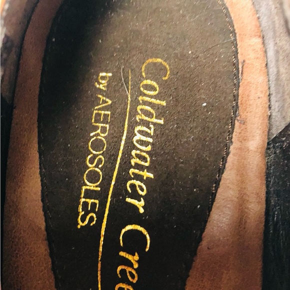 COLDWATER Creek Women’s High Heels Aerosoles Sz 6M Brown Leather Peep Toe S03 - Picture 10 of 13